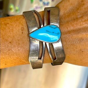 vintage sterling Silver blue stone accent Women's Bracelet